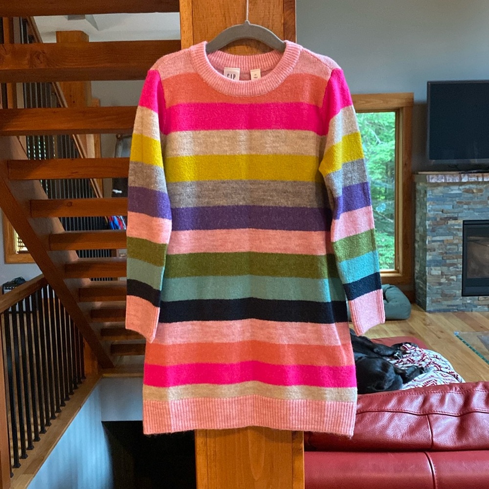 Like New Gap Kids Striped Sweater Dress size XS
